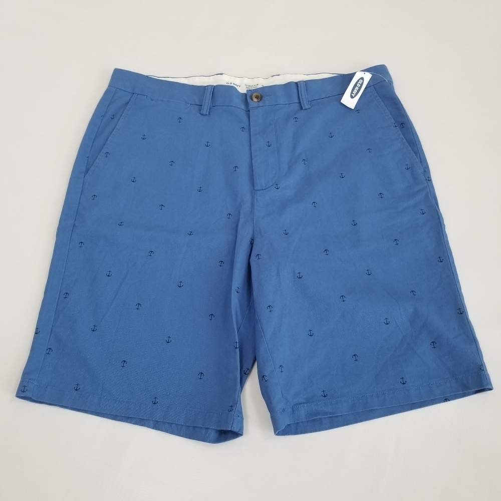 Old Navy Ultimate Slim Shorts Anchor Print Size 38 NWT